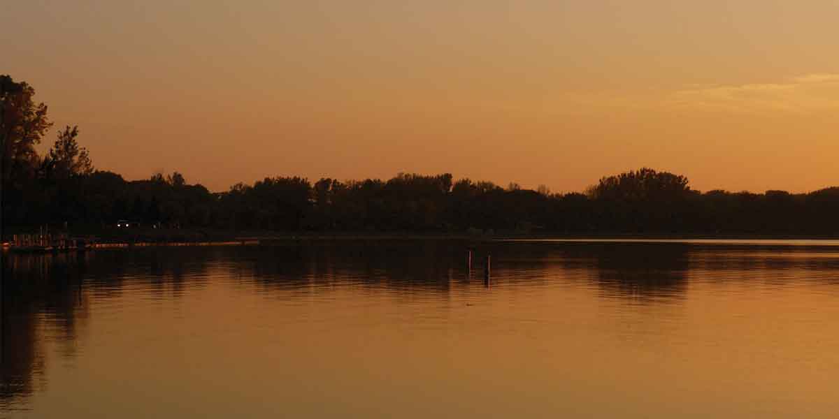 clear lake evening